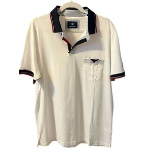 Impulso Mens Yacht Regatta Nautical Zip Collared Polo Shirt Made In Italy Sz XXL
